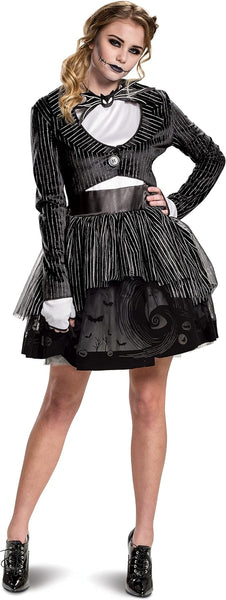 womens Disney the Nightmare Before Christmas Jack Skellington Tutu Adult Costume, Black, Medium (8-10)