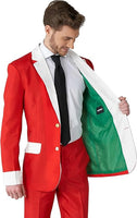 Suitmeister Christmas Suits for Men in Different Prints – Ugly Xmas Sweater Costumes Include Jacket Pants & Tie