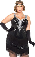 Leg Avenue Women's Plus-Size Glamour Flapper with Headband