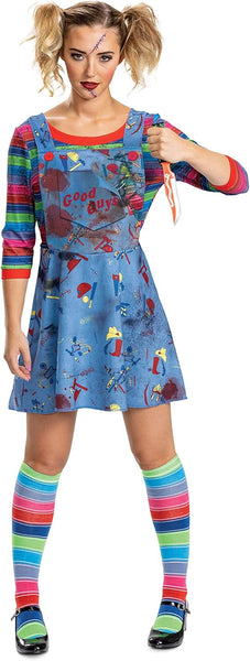 Women's Deluxe Chucky Dress Costume, As Shown, Women's Size Plus (18-20)
