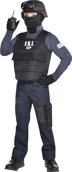 F.B.I. Halloween Costume for Boys, Includes