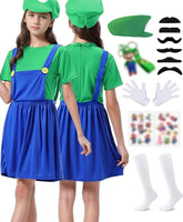 Girls Super Mario or luigi Costume -- Child Dotsy's Entertainment Co. Girls Super Mario or luigi Costume -- Child Dotsy's Entertainment Co.