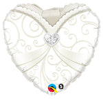 18“ Dress Heart Foil Balloon