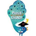 Anagram Supershape Foil Balloon- proud as a peacock Grad