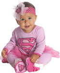 Supergirl Onesie and Headpiece, Pink, 6-12 Months