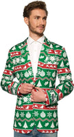 Suitmeister Christmas Suit Jacket  - Christmas Green Nordic