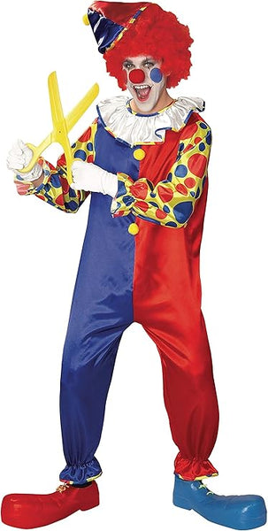 Bubbles The Clown Costume, Standard Adult