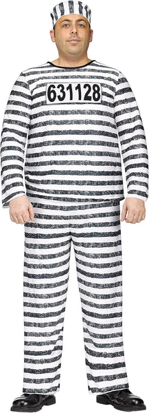 Fun World Jailbird Adult Costume, Plus Size