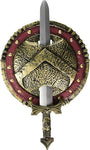 Spartan Combat Shield and Sword, Red/Gold, One Size Costume Accessory
