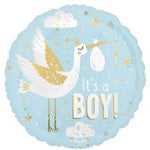 Anagram Round Foil Balloon- Stork, It‘s a Boy/ Girl