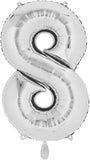 Anagram Number Balloon- silver 26“