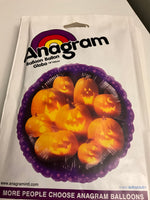Anagram Round Foil Balloons- Jack-o-lantern, Pumpkin