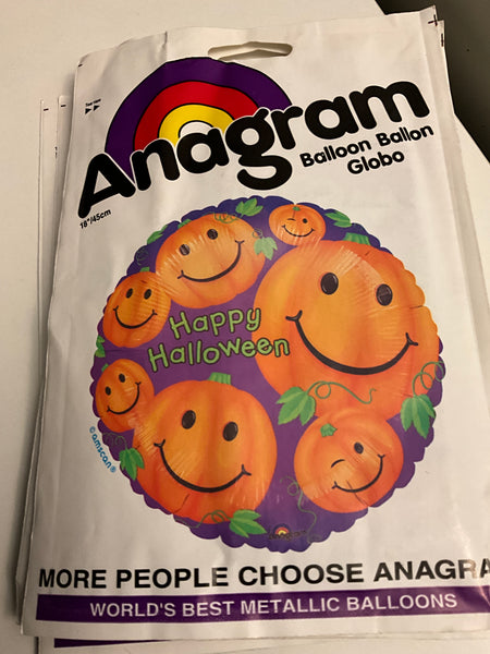 Anagram Round Foil Balloons- Jack-o-lantern, Pumpkin