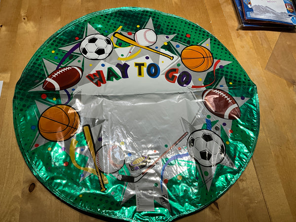 Qualatex 18“ Round Foil Balloon- customizable, Sports, Way To Go