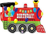 Betallic Train Supershape Foil Balloon- Happy Birthday 37“