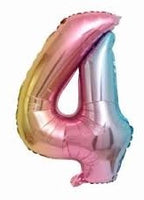 Trico Balloon NUMBER #0 RAINBOW 34" FOIL