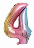 Trico Balloon NUMBER #0 RAINBOW 34" FOIL