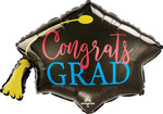 Graduation Cap Supershape Foil Balloon