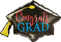 Graduation Cap Supershape Foil Balloon