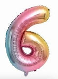 Trico Balloon NUMBER #0 RAINBOW 34" FOIL