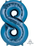 Number Balloon- blue 34”