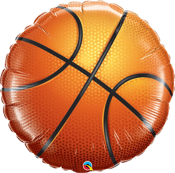 Qualatex Round Foil Balloon- Basketball