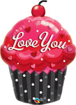35“ Love You Cupcake Foil Balloon