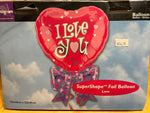 Supershape Heart with bow Foil Balloon