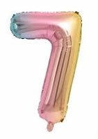 Trico Balloon NUMBER #0 RAINBOW 34" FOIL