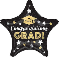 Anagram Star Foil Balloon- Congratulations Grad