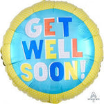Anagram Round Foil Balloons- Get Well Soon