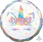 Anagram Round Foil Balloon- Irridescent Unicorn