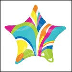 Anagram Vibrant Star Foil Balloon