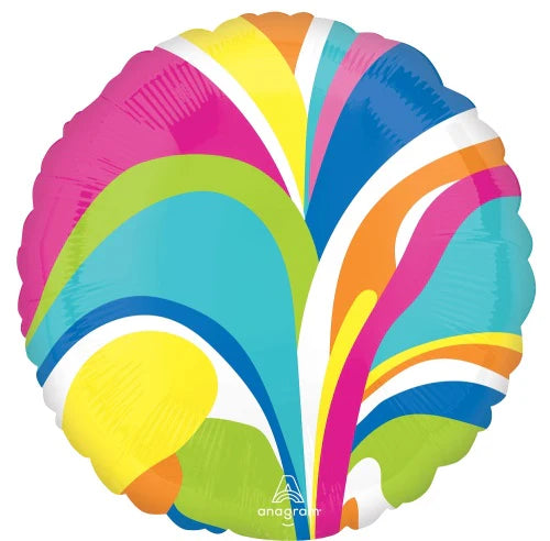 Anagram Round Foil Balloon- Vibrant multicolour