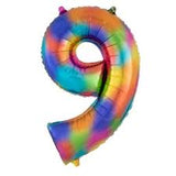 Anagram Number Balloon- RAINBOW SPLASH 34"