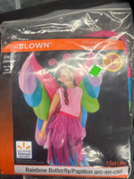 Airblown rainbow butterfly inflatable wings