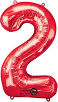 Anagram Red Number Balloon 34“