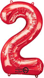 Anagram Red Number Balloon 34“