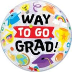 Qualatex Bubbles Balloon- Way to go Grad