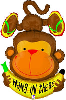 Betallic Supershape Foil Balloon- Monkey, Hang in there