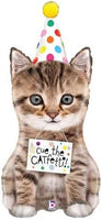 Betallic Cat Foil Balloon- Birthday Kitten Party Hat 36“