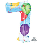 Anagram Number 7 Foil Balloon- Birthday Balloons
