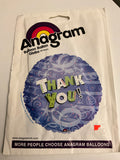 Anagram Round Foil Balloon- Thank You