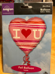 Heart Foil Balloon- I love U