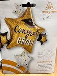 Anagram Congrats Grad Star Supershape Foil Balloon
