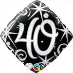 Qualatex Foil balloon- square 40th Birthday