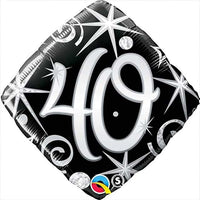 Qualatex Foil balloon- square 40th Birthday