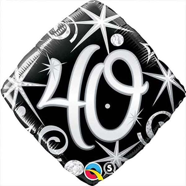 Qualatex Foil balloon- square 40th Birthday