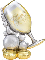 airloonz bubbly wine glass balloon 51in champagne