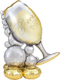 airloonz bubbly wine glass balloon 51in champagne